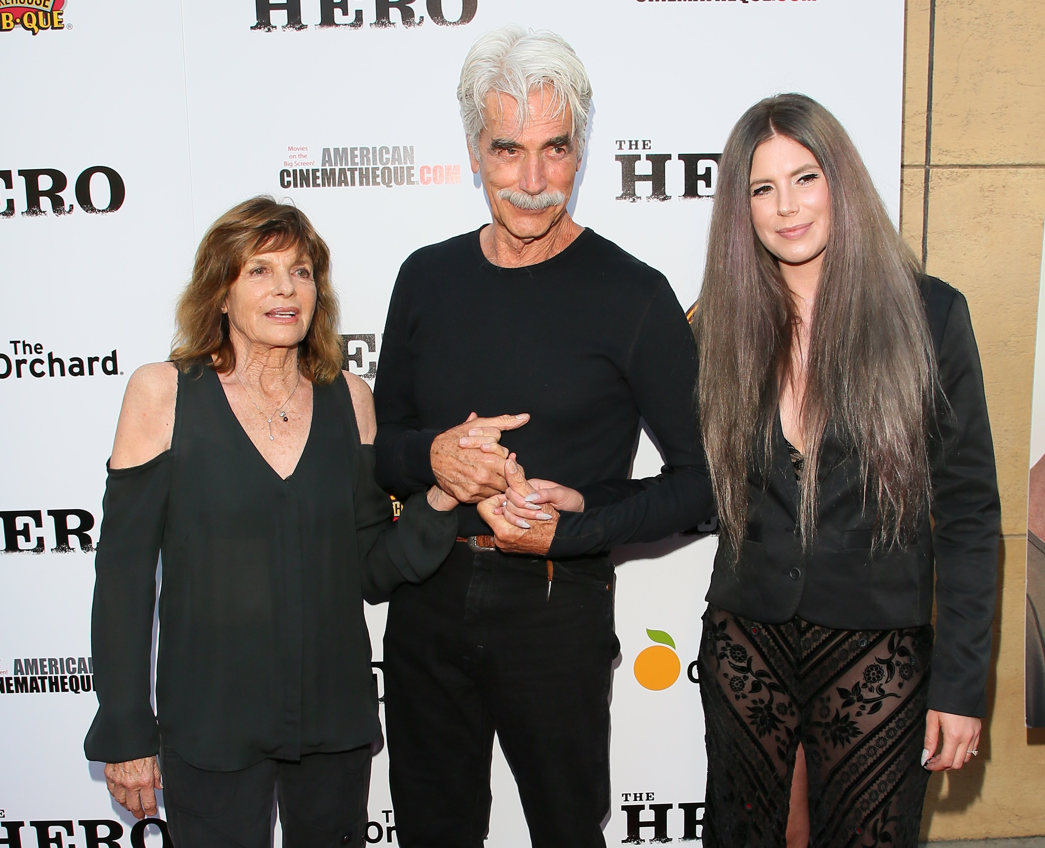 Katharine Ross, Sam Elliott, and their daughter Cleo Elliott Ross at the premiere of "The Hero"  June 5, 2017, in Hollywood, California | Source: Getty Images