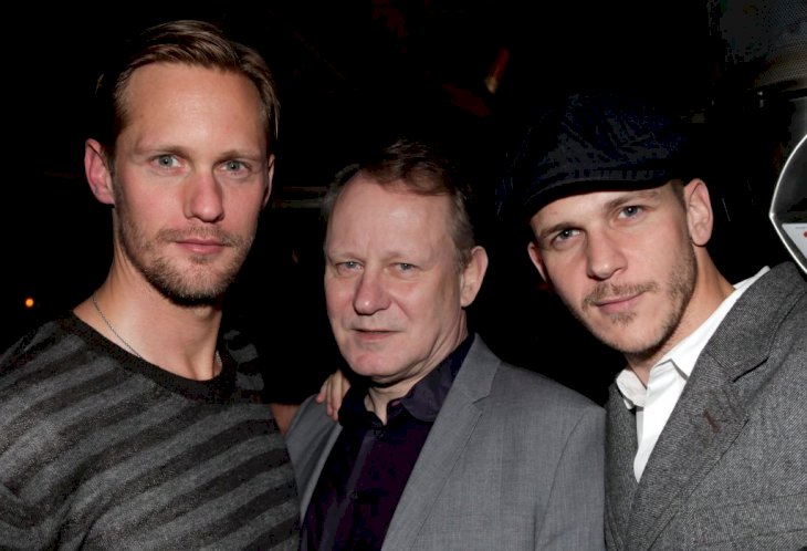 (L-R)Actors Alexander Skarsgard, Stellan Skarsgard and Bill Skarsgard attend the Audi celebrates 