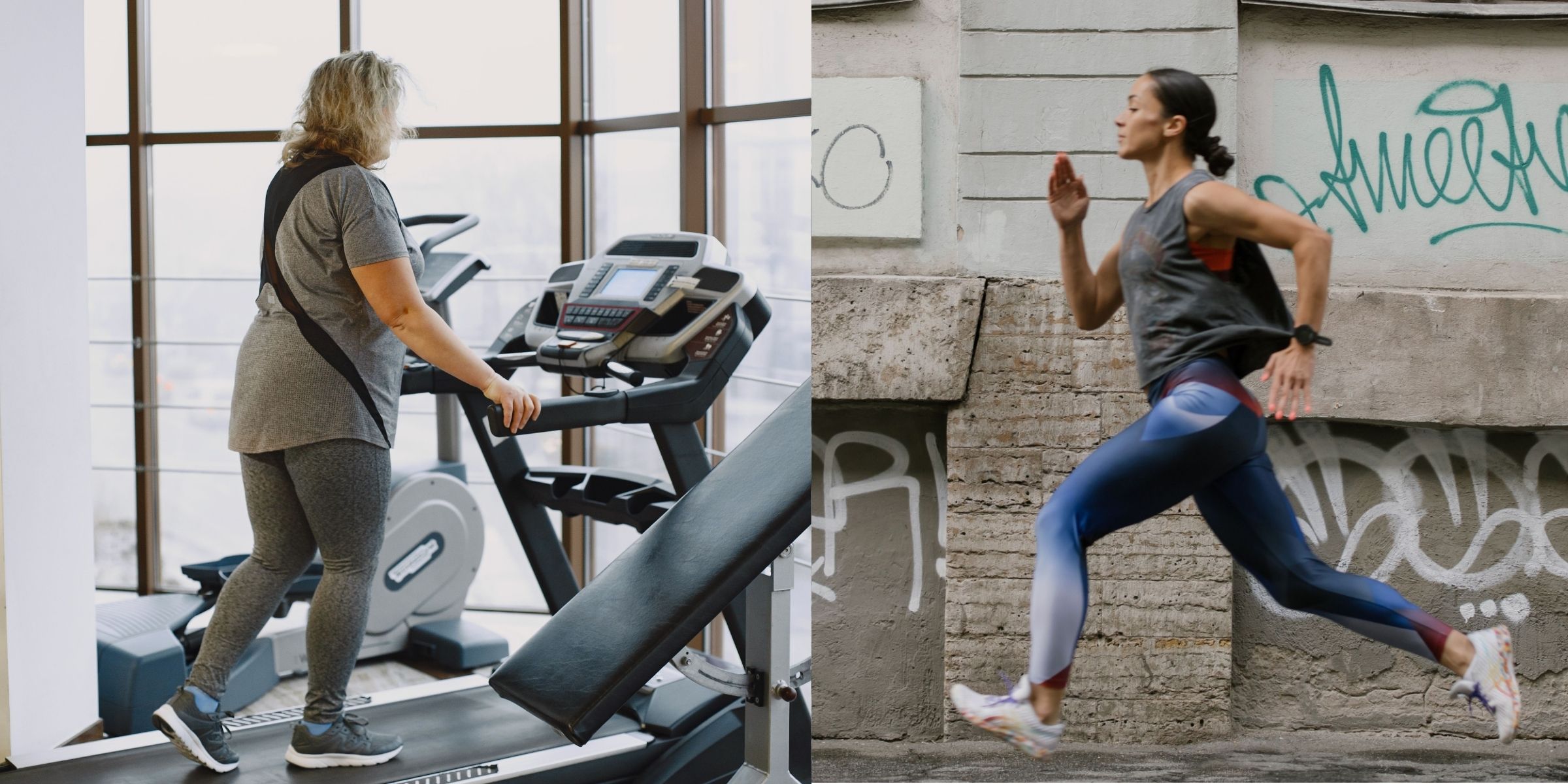 Woman walking on an incline | Woman running | Source: Pexels