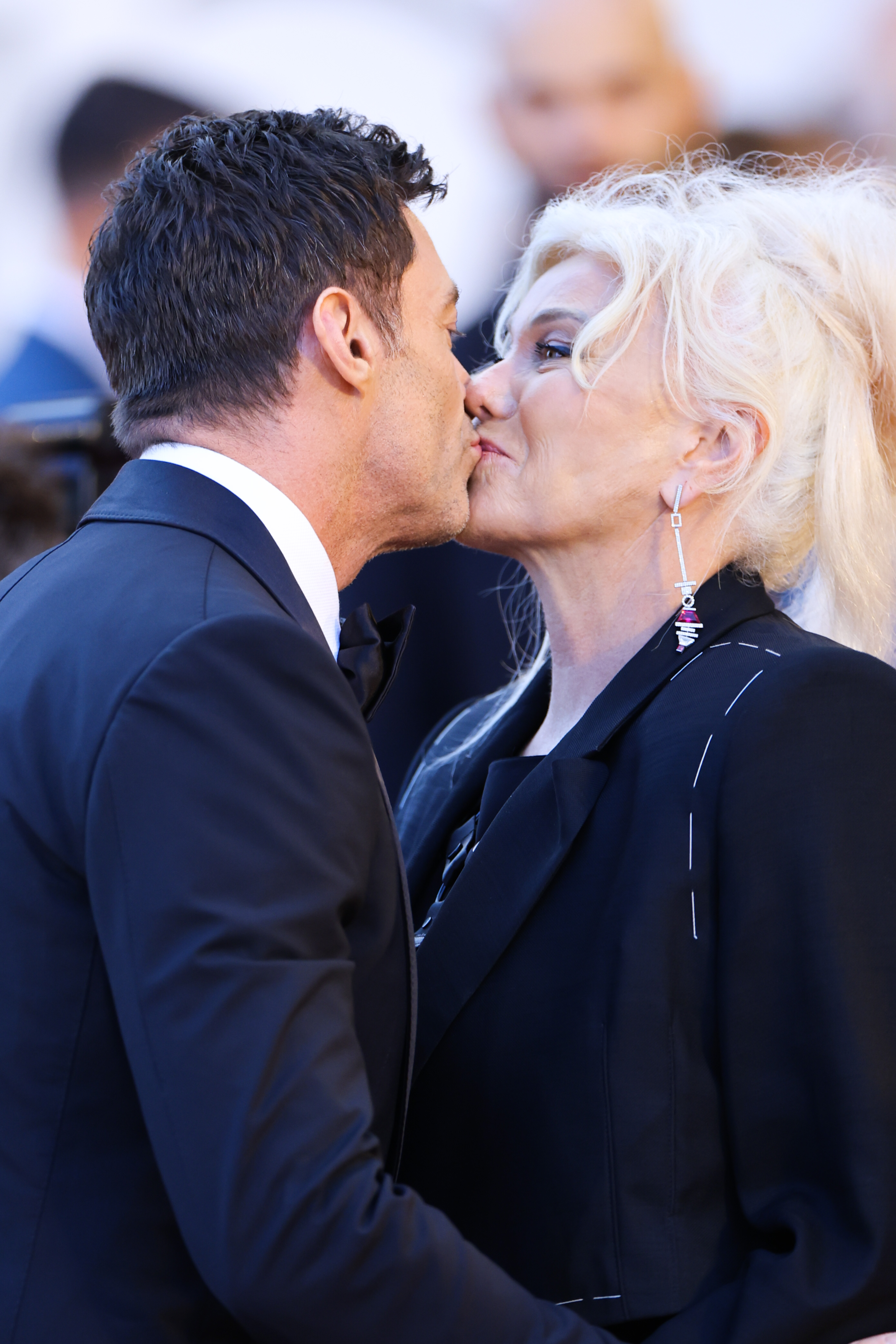 Hugh Jackman and Deborra-Lee Furness on red carpet for "The Son" at the 79th Venice International Film Festival on September 7, 2022 in Venice, Italy | Source: Getty Images