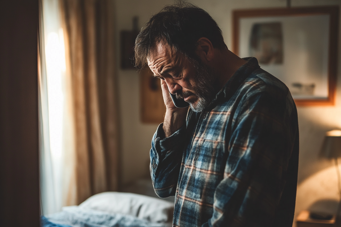 A man on a phone call | Source: Midjourney