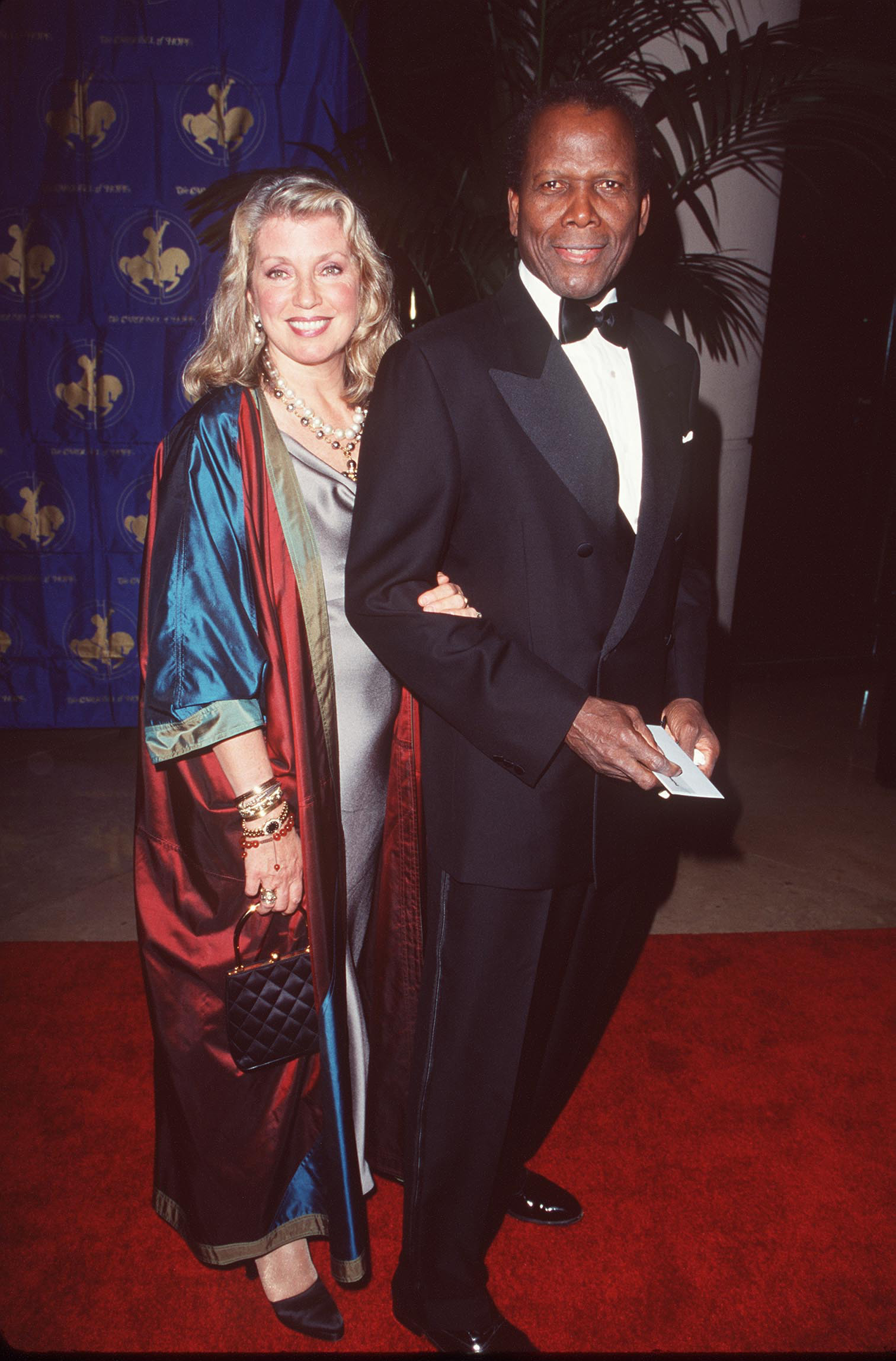 Joanna Shimkus and Sidney Poitier during 13th Annual Carousel of Hope Ball on October 23, 1998, in Beverly Hills, California. | Source: Getty Images