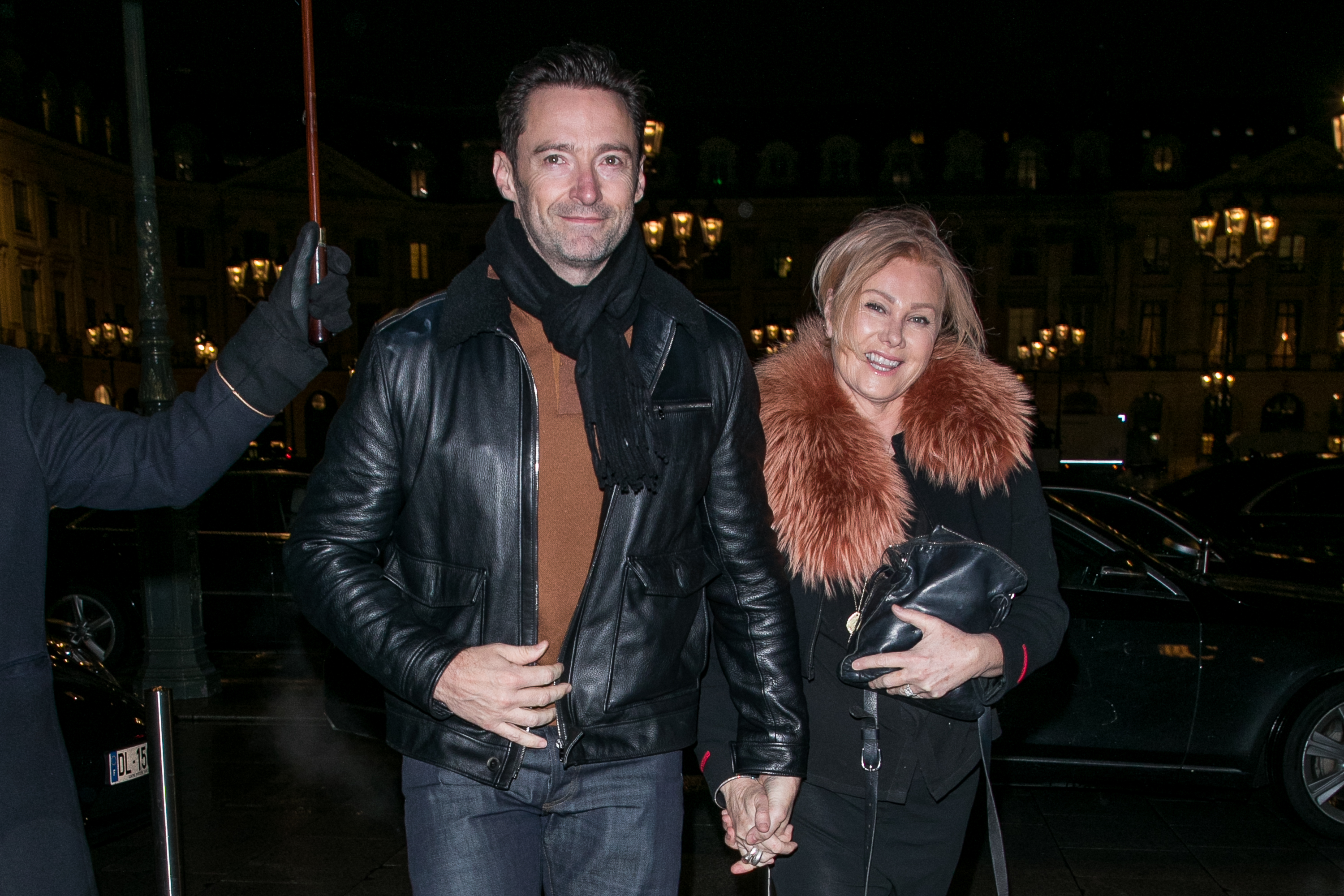 Actor Hugh Jackman and wife Deborra-Lee Furness spotted on January 16, 2018 in Paris, France | Source: Getty Images