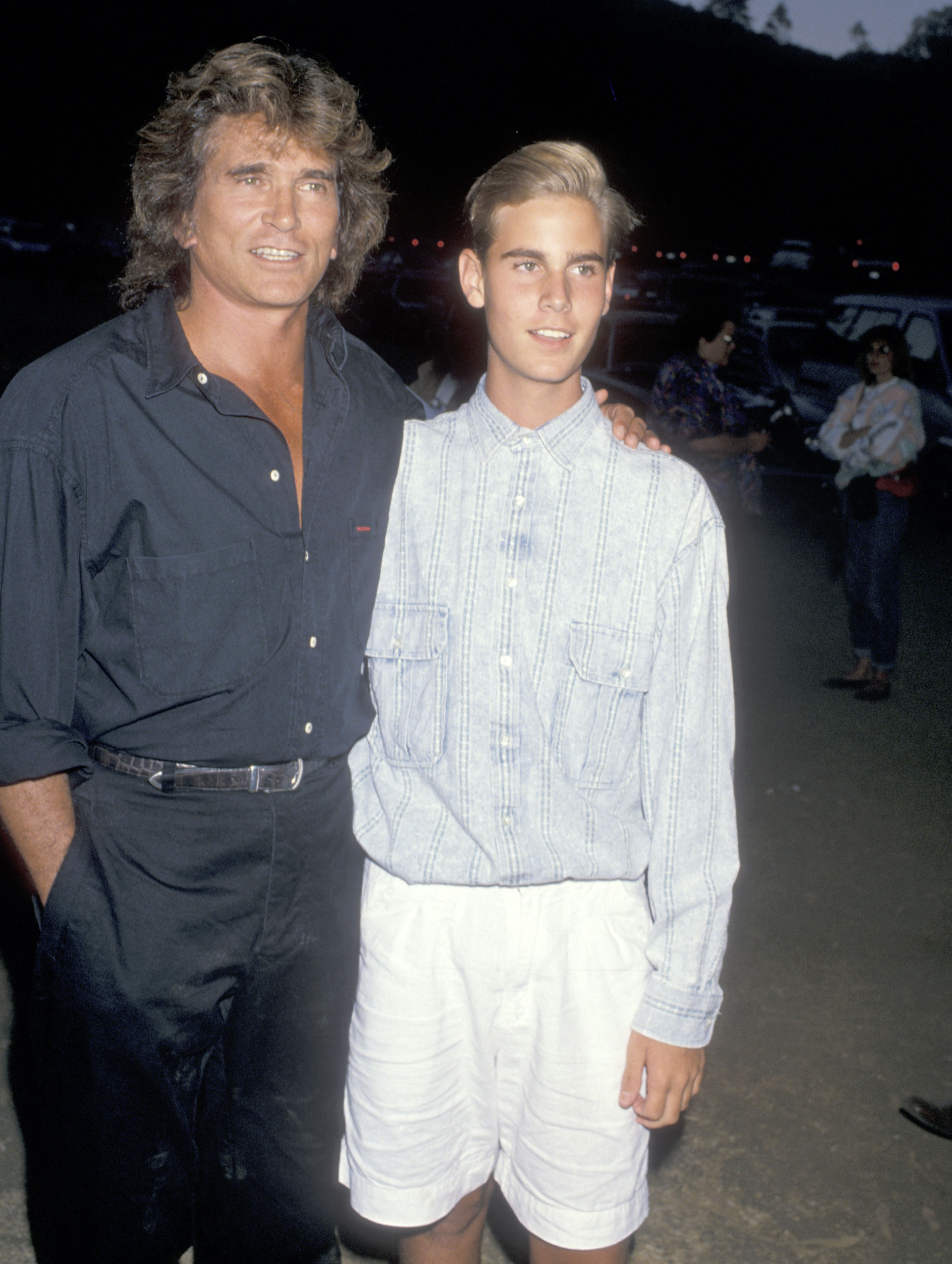 Christopher and Michael Landon at the 1989 Moonlight Roundup Extravaganza to Benefit Free Arts for Abused Children | Source: Getty Images