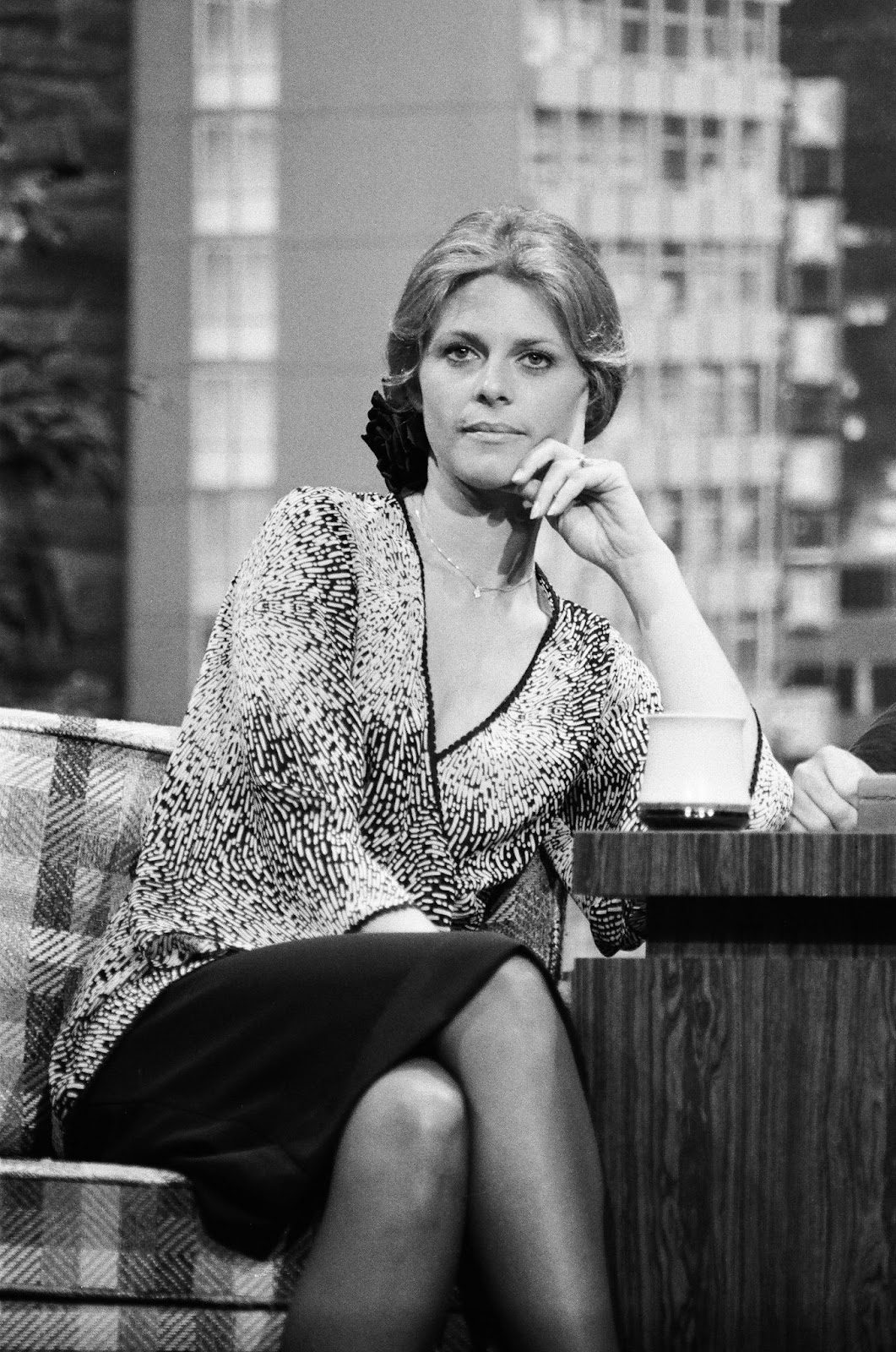 The '70s beauty icon on "The Tonight Show Starring Johnny Carson" in 1977.